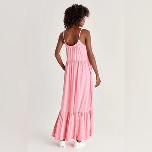 DRESS Z SUPPLY LIDO SLUB MAXI - FLAMINGO, size L